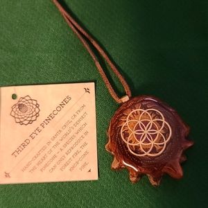 Third Eye Sacred Geometry Pinecone Necklace